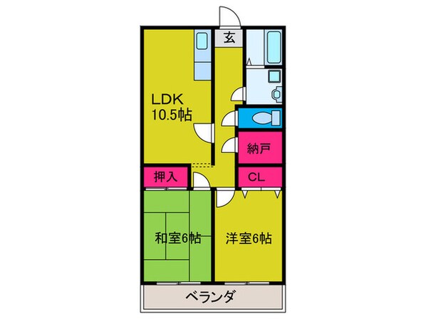 グリ－ンコ－ト川西の物件間取画像